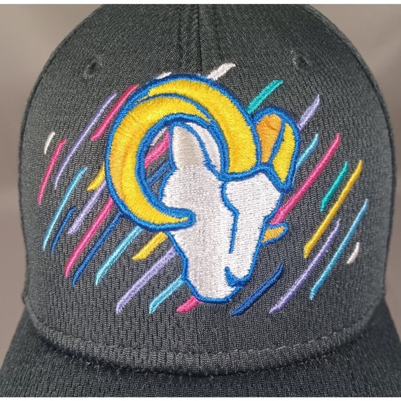 Los Angeles Rams Hat M L Gray New Era 2021 NFL Crucial Catch 39Thirty - Picture 2 of 7